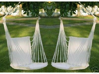 2 Cotton Padded IN OR OUTDOOR Swing Chair Hammocks SPECIAL SALE