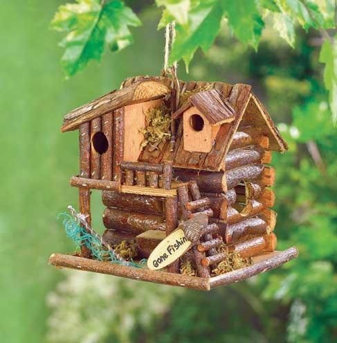Gone Fishinâ Birdhouse Wood