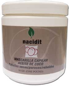 Nacidit Mascarilla Capilar Aceite de Coco - Coconut Oil Hair Mask (16 oz.)