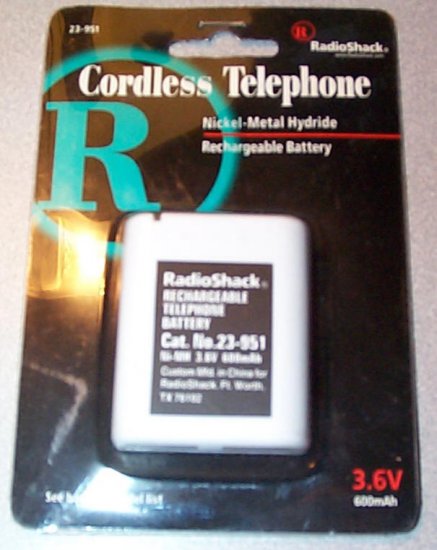 Radio Shack Cordless Phone Battery 23-951 New In Package KXA43 PP543