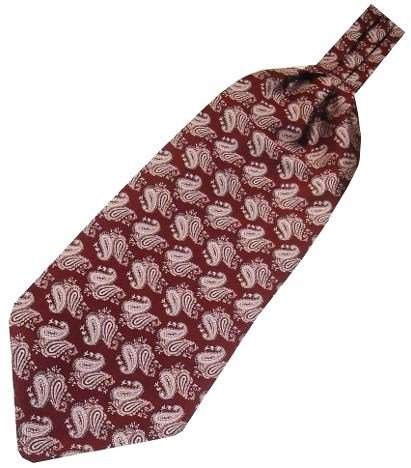 Burgundy Paisley Ascot/Cravat