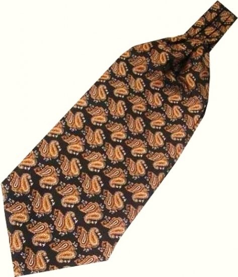 Brown/Orange Paisley Ascot/Cravat