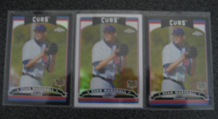 SEAN MARSHALL 2006 TOPPS CHROME BLACK REFRACTOR ROOKIE CARD LOT OF 3 CHICAGO CUBS