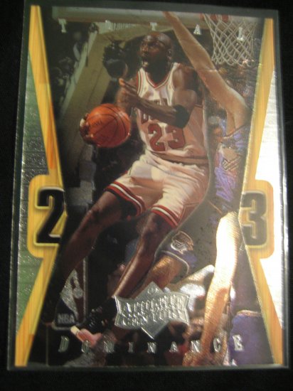Michael Jordan 1999 Upper Deck Athlete of the century Total Dominance insert card Chicago Bulls