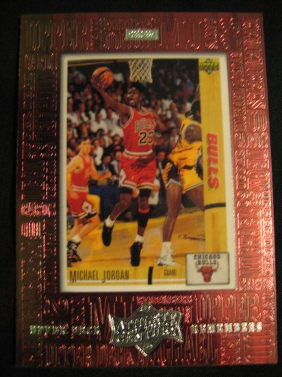 Michael Jordan 1999 Upper Deck Athlete of the century Upper Deck Remembers insert card Chicago Bulls