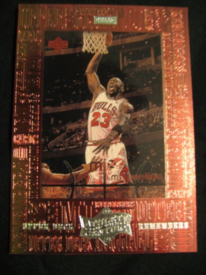 Michael Jordan 1999 Upper Deck Athlete of the century Upper Deck Remembers insert card Chicago Bulls