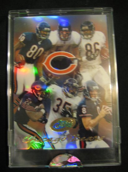 2004 etopps Chicago Bears Team card refractor Brian Urlacher Marty Booker Rex Grossman