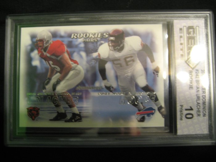 2000 Fleer Dominion Brian Urlacher Corey Moore Gem-mint 10 rookie card Chicago Bears