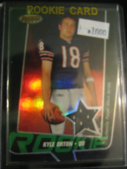 2005 Kyle Orton Bowmans Best Jersey refractor rookie card Denver Broncos