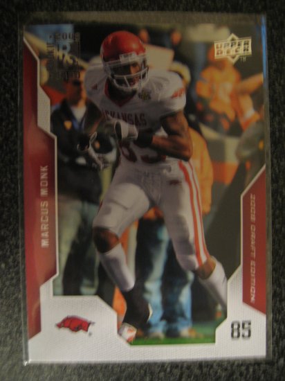 Marcus Monk 2008 Upper Deck Draft Edition rookie card Chicago Bears Wide receiver Razorbacks