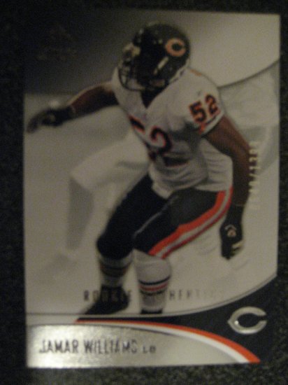 Jamar Williams 2006 SP Authentic Rookie card Chicago Bears Linebacker