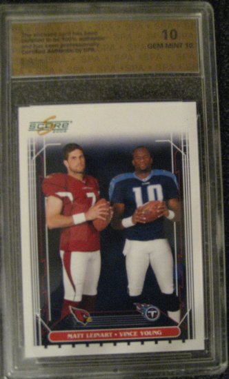 Matt Leinart Vince Young 2006 Score SPA Gem-mint 10 Rookie card Arizona Cardinals Titians
