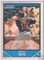 Geovany Soto 07 Bowman Chrome Refractor rookie card Chicago Cubs catcher 08 NL ROY