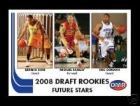 Michael Beasley Derrick Rose Eric Gordan 2008 OMR rookie card Chicago Bulls #1 pick ??