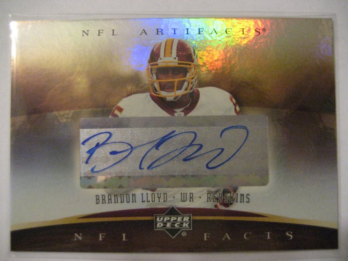 Brandon Lloyd 07 Upper Deck Artifacts Autograph card Chicago Bears