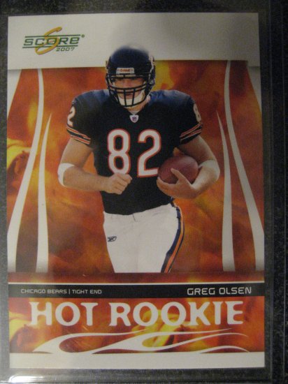 Greg Olsen 06 Score Hot Rookie card Chicago Bears