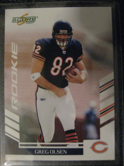 Greg Olsen 07 Score rookie card Chicago Bears