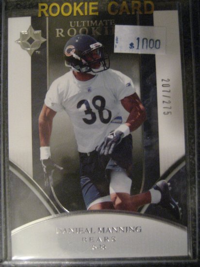 Danieal Manning 06 Upper Deck Ultimate Collection Rookie card Chicago Bears