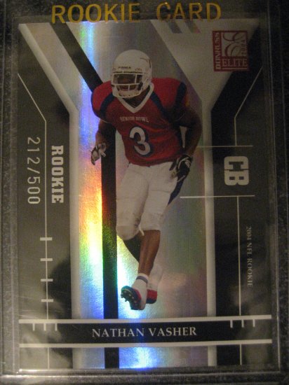 Nathan Vasher 04 Donruss Elite rookie card Chicago Bears # 212/500
