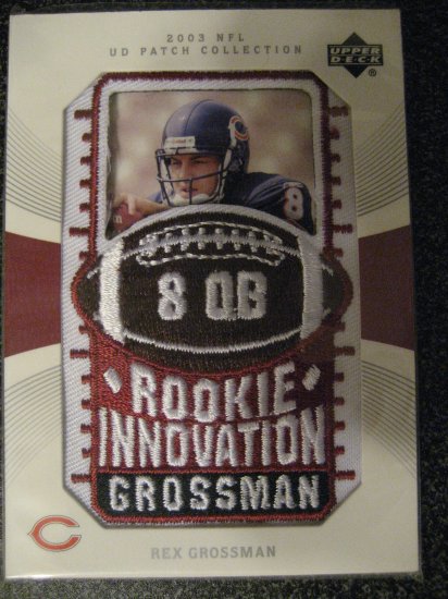 Rex Grossman 03 Upper Deck Patch Collection rookie jersey card Chicago Bears