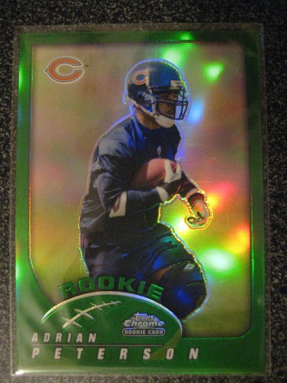 Adrian Peterson 02 Topps Chrome rookie refractor Chicago Bears