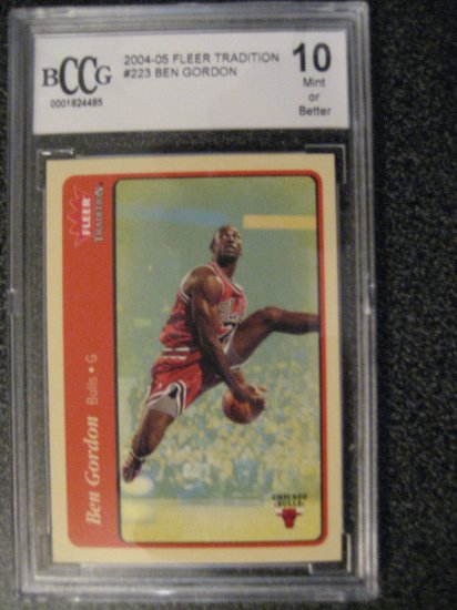 Ben Gordon 04-05 Fleer Tradition BCCG Gem-mint 10 rookie card Chicago Bulls