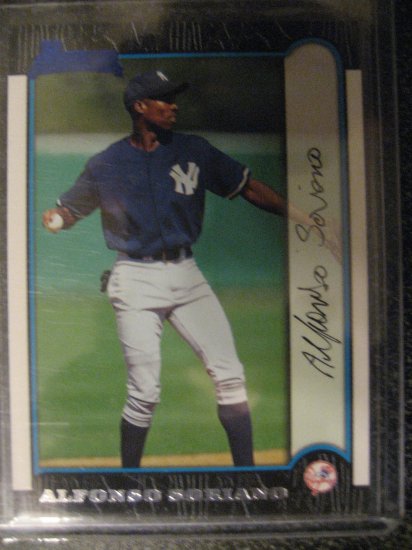 Alfonso Soriano 99 Bowman rookie card Chicago Cubs