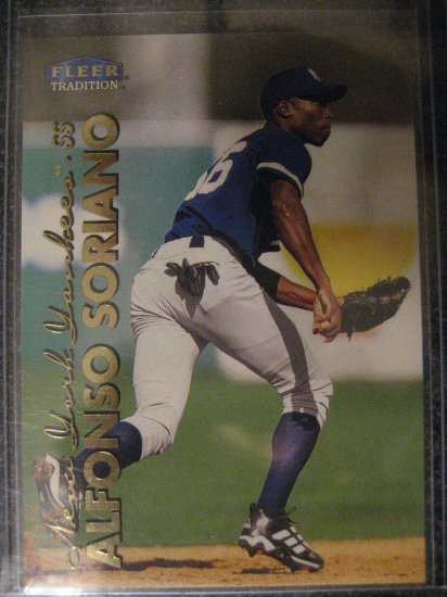Alfonso Soriano 99 Fleer rookie card Chicago Cubs