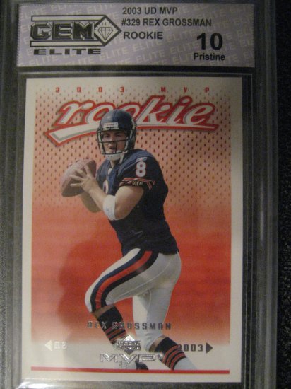 Rex Grossman 03 Upper Deck Mvp Gem-mint 10 rookie card Chicago Bears