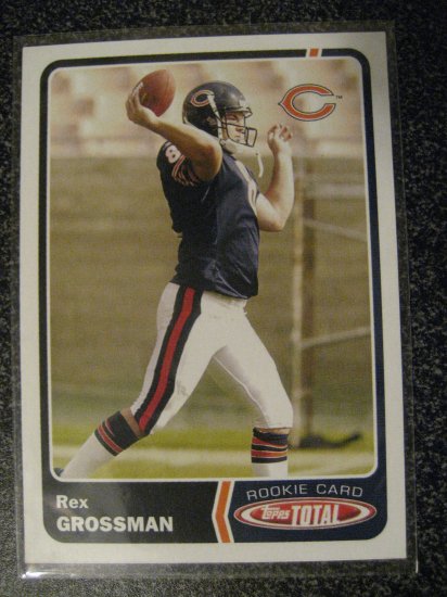 Rex Grossman 03 Topps Total Rookie card Chicago Bears