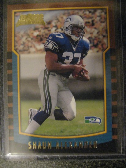 Shaun Alexander 00 Bowman Rookie card Seahawks Very sharp
