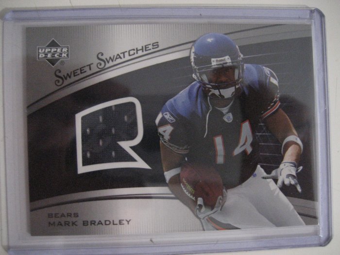 Mark Bradley 05 Upper Deck Sweet Spot Sweet Swatches jersey rookie card Chicago Bears