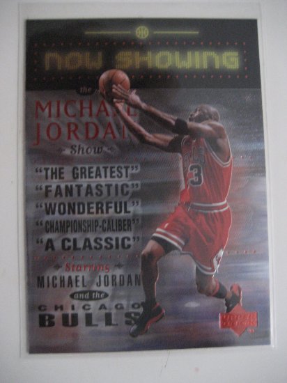 Michael Jordan 99 Upper Deck Now Showing insert card Chicago Bulls