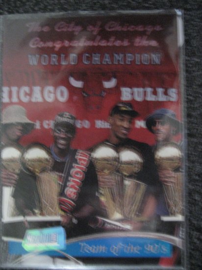 Topps Stadium Club 97 Chicago Bulls Team of the 90's card Michael Jordan Scottie Pippen Denis Rodman