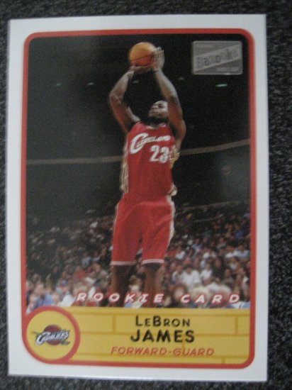 Lebron James 03 Tops Bazooka rookie card Clevland Cavaliers