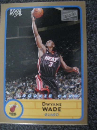 Dwayane Wade 03 Topps Bazooka GOLD rookie card Miami Heat