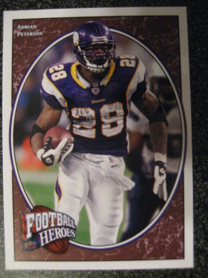 08 Adrian Peterson Upper Deck Football Heroes Vikings