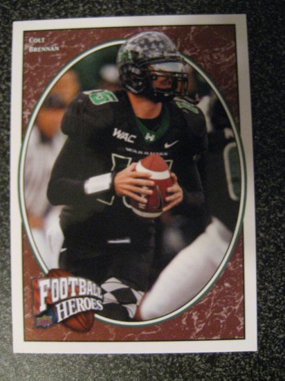 Colt Brennan 08 Upper Deck Football Heroes rookie card