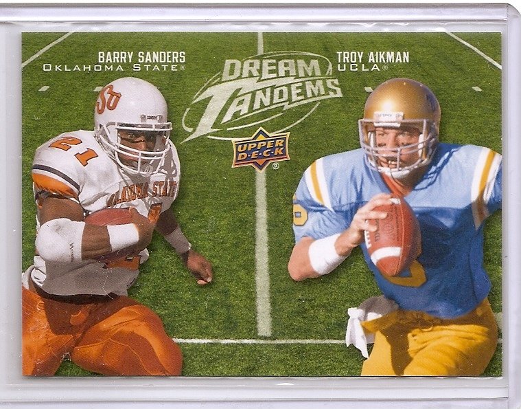 2011 Upper Deck Dream Tandems Barry Sanders / Troy Aikman