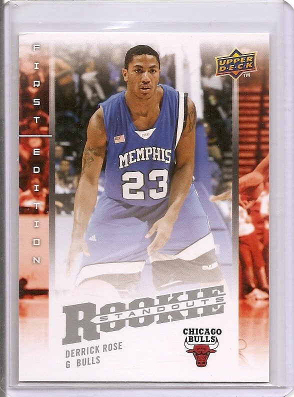 Derrick Rose 08-09 UD rookie standout RC card Chicago Bulls