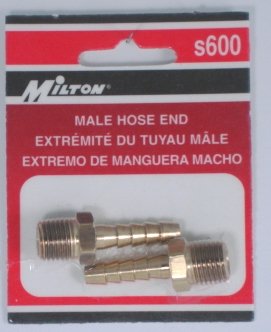 BRASS HOSE ENDS 600 MILTON S600
