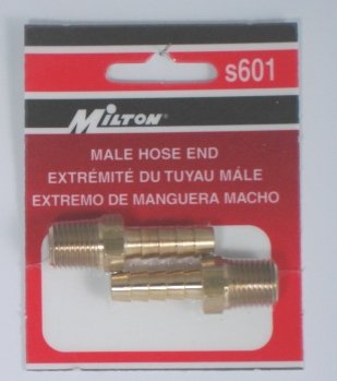 BRASS HOSE ENDS601 MILTON S601