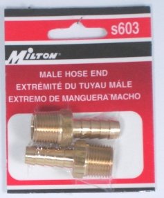 BRASS HOSE ENDS 603 MILTON S603