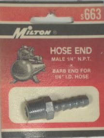 ZAMAK ALLOY HOSE END 663 MILTON