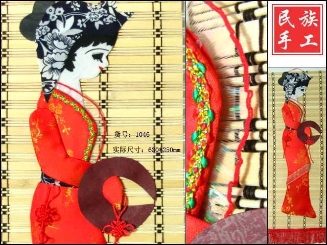 chinese batik art mural painting -curtain mural of Dai nationality
