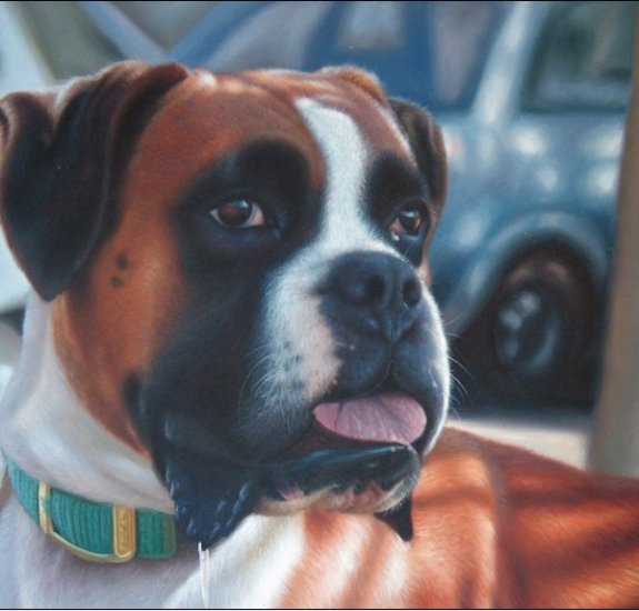 dog-oil painting