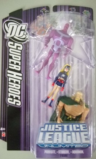 DC SuperHeroes Justice League Unlimited - Parasite, Stargirl and Aquaman Action Figure 3-Pack