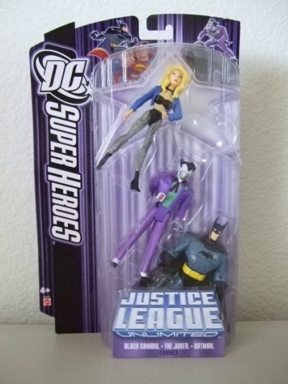 DC SuperHeroes: Justice League Unlimited > Black Canary Joker and Batman Action Figure 3-Pack