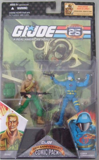 GI Joe 25th Anniversary Comic Pack - Duke and Cobra Commander Action Figure 2 - Pack