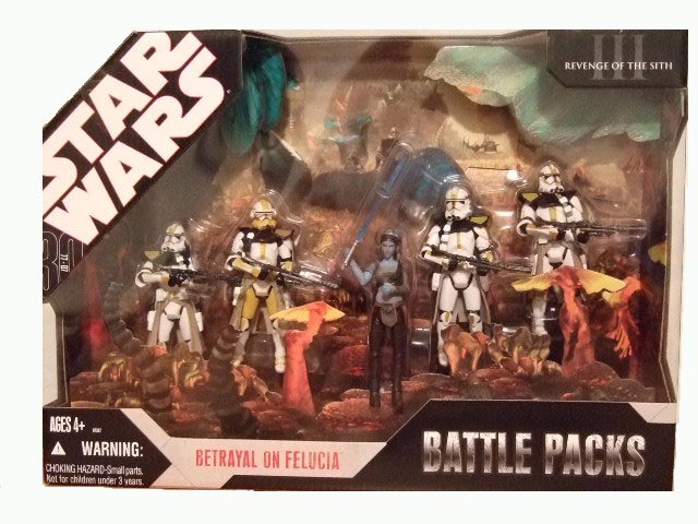 Star Wars 30th Anniversary ROTS Battle Pack - Betrayal On Felucia Action Figure Set